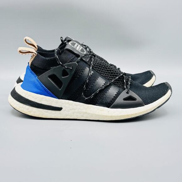 Adidas Shoes Womens Size 6.5 Black Blue Arkyn Boost Primeknit Sneakers CQ2749 - Picture 1 of 12